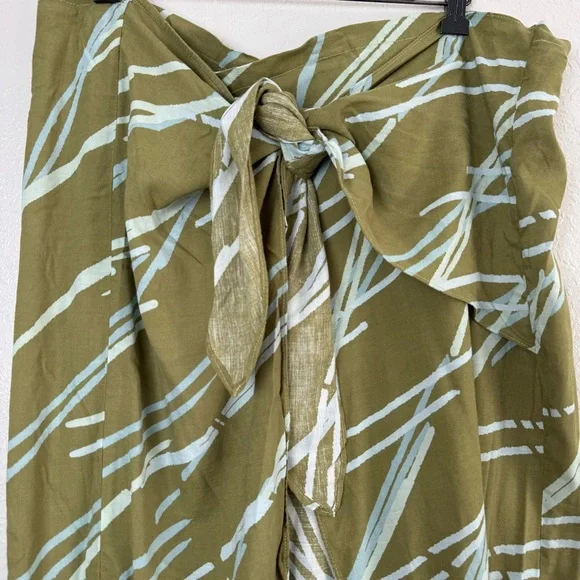Anthropologie green blue beach swim wrap skirt sarong One size - Picture 3 of 10
